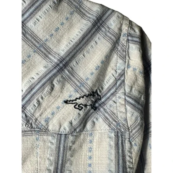 Horny‎ Toad 100% Cotton Snap Cuffed 3/4 Sleeves Medium Plaid Dress #EF3-4 - Picture 6 of 12